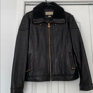 Michael kors leather jacket